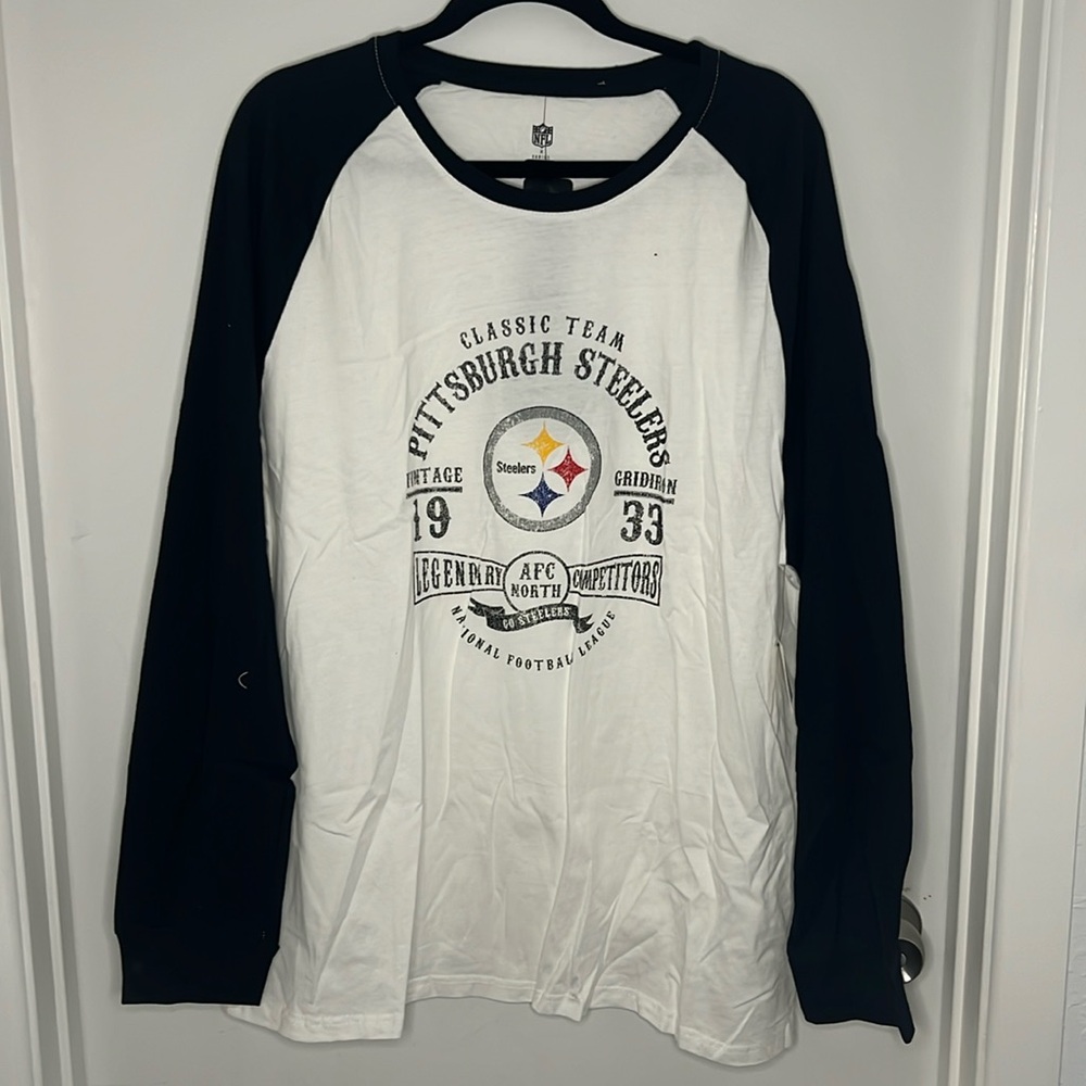 Men's Pittsburgh Steelers NFL x Darius Rucker Raglan Long Sleeve T-Shirt Size XL